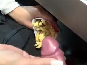 French fries seasoned with jism