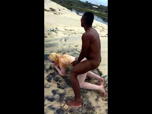 2 ultra-kinky chicks tourists use dark-hued macho for beach
