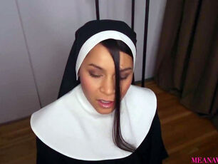 Satan owned gorgeous nun to deep throats the soul thru